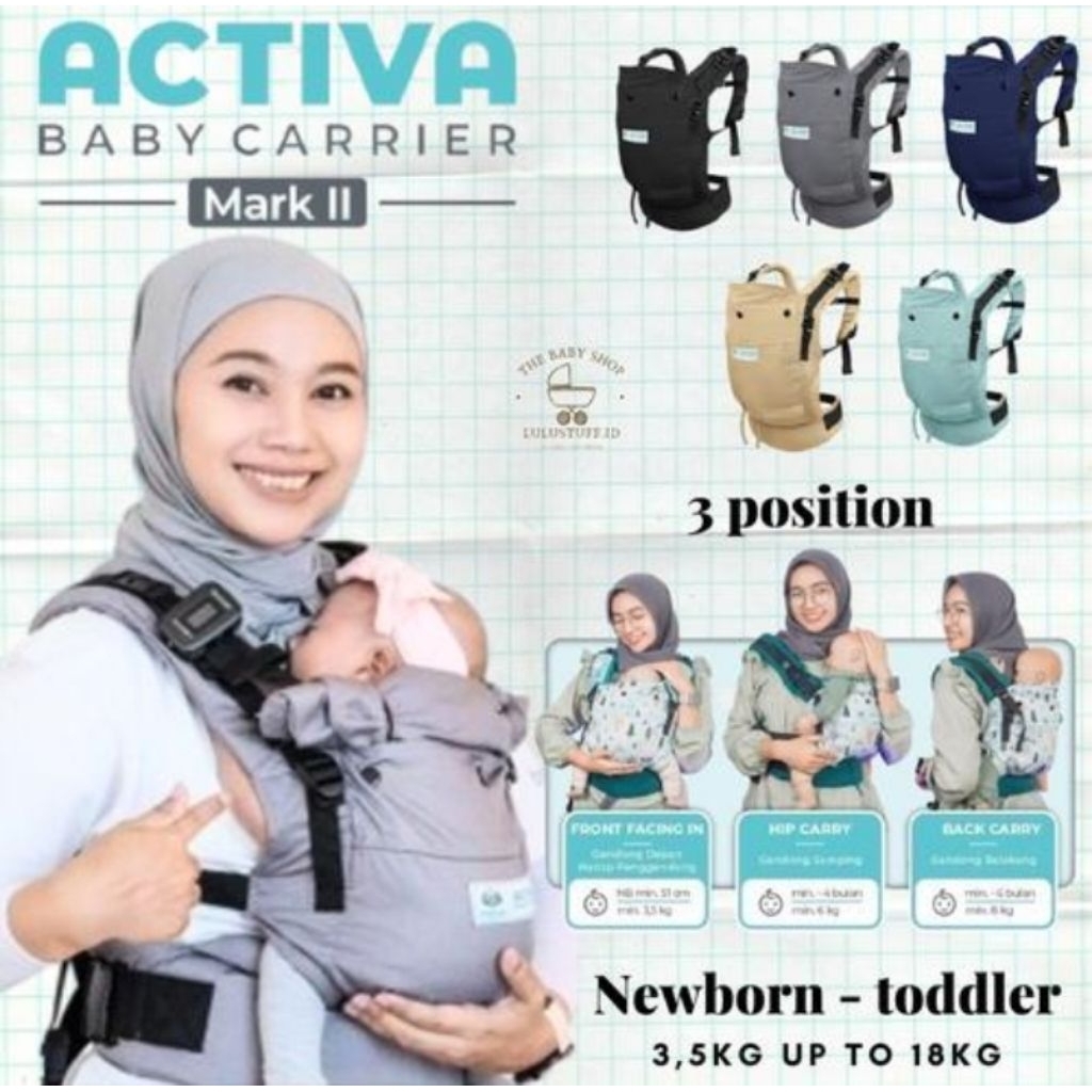 GENDONGAN BAYI M-SHAPE ACTIVA 3 POSISI