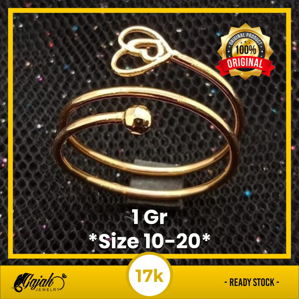 Cincin Emas 17K - Toko Emas Gajah - 1 Gram 2782