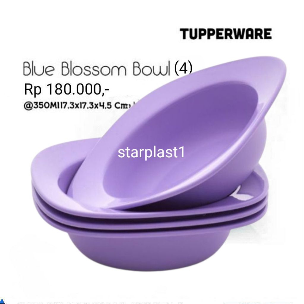 Blossom Bowl (4pcs) Tupperware Ungu | Wadah Makanan
