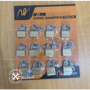 WILMER Gembok Koper SAMPING 25mm / Gembok Kunci Samping Kuning 25mm