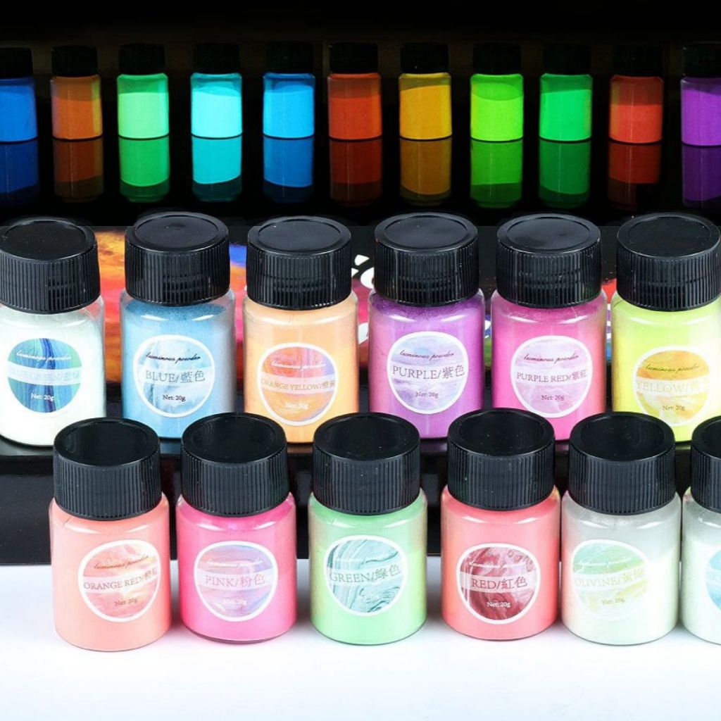 PEWARNA RESIN GLOW IN THE DARK 10ML/BUBUK GLOW IN THE DARK 20GR/CAT FOSFOR LIQUID PIGMENT RESIN / Pi
