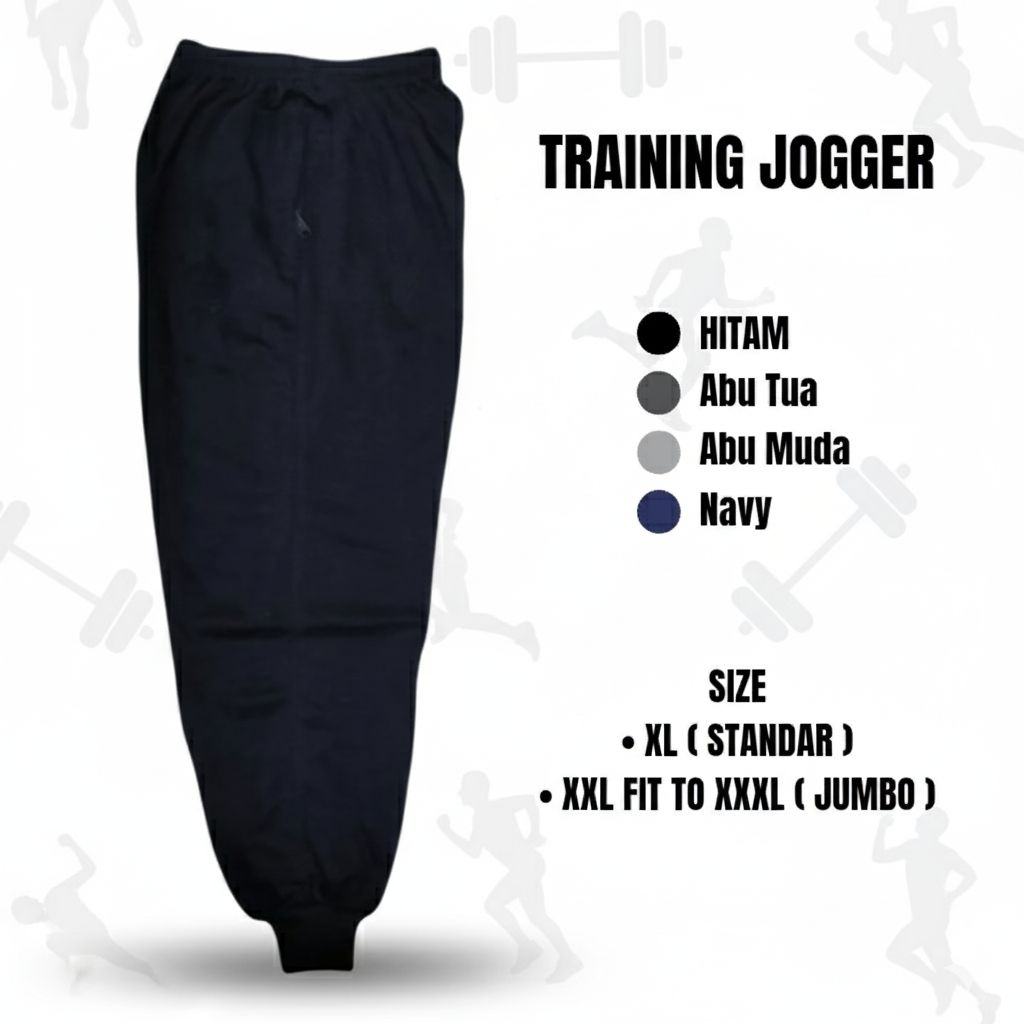 Celana Training Olahraga Jogger Pria Wanita // Celana Training Jogger Jumbo