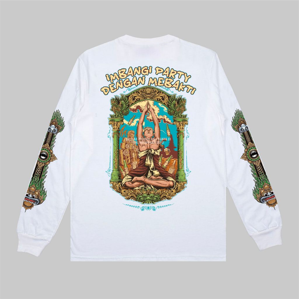 PARTY X MEBAKTI TANGAN PANJANG | BALIARTWEAR | BAJU KATA KATA BALI | OLEH OLEH BALI | Baju Kaos Prem