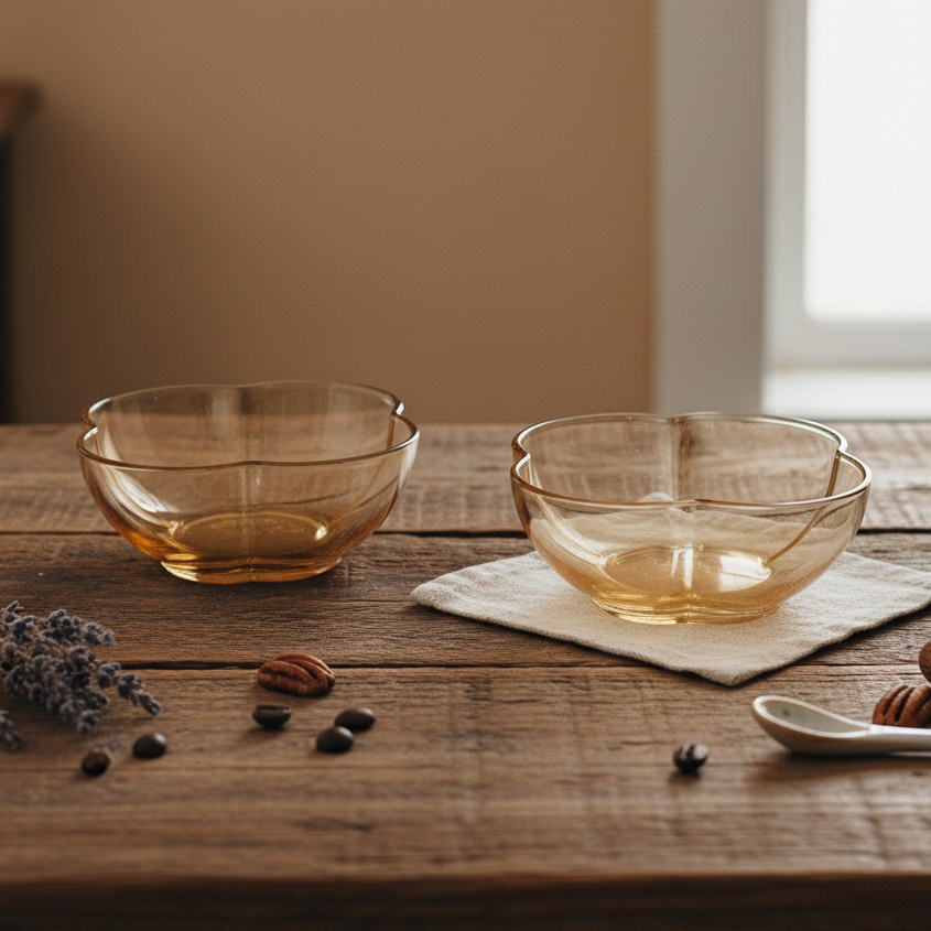 Hapimart Mangkok Kaca Minimalis Aesthetic Microwave Oven Safe Tahan Panas