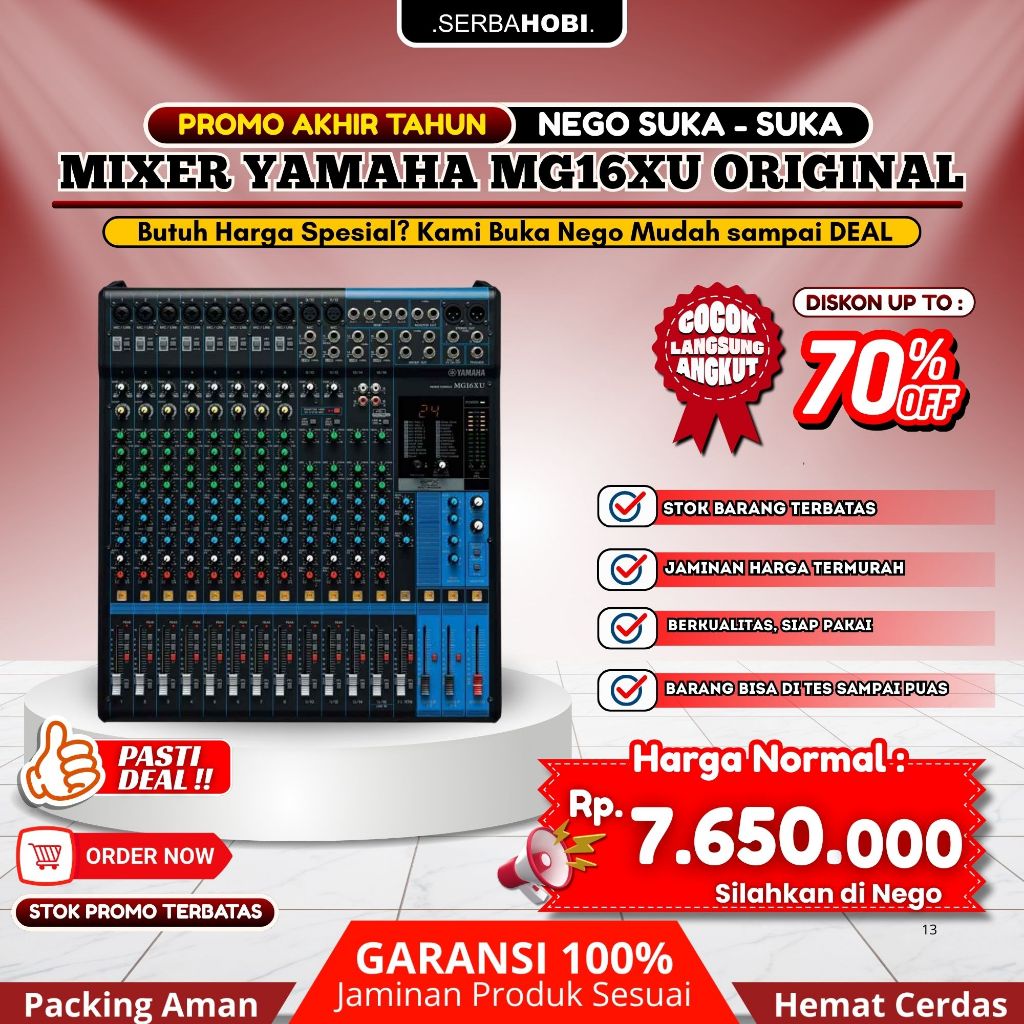 Mixer 16 Channel Yamaha MG16XU ORIGINAL