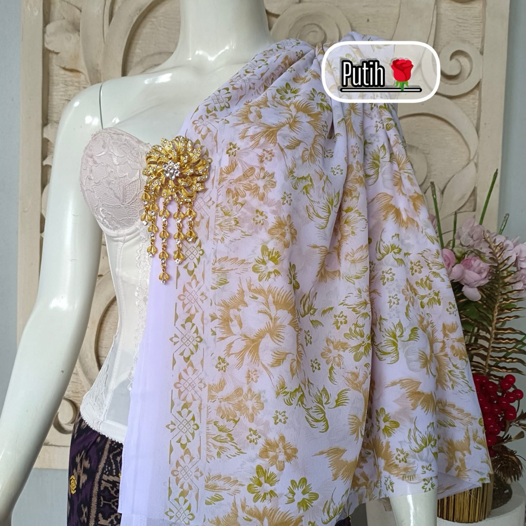 Kain kebaya lukis mawar terbaru motif klasik super elegan dan cantik / ukuran 1 kebaya / BEST SELLER