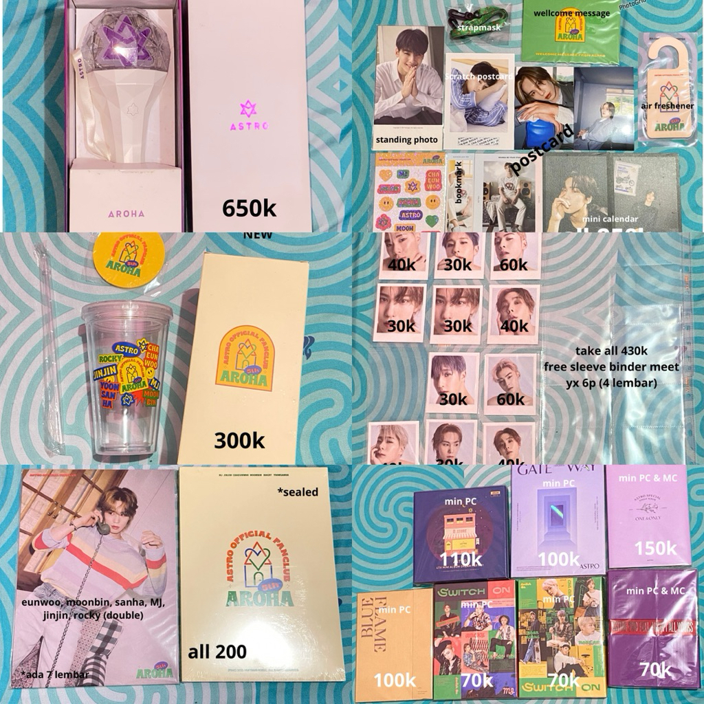 Lightstick Robong Album Photobook Tumbler Pola Postcard Sticker Merch MD Astro Official