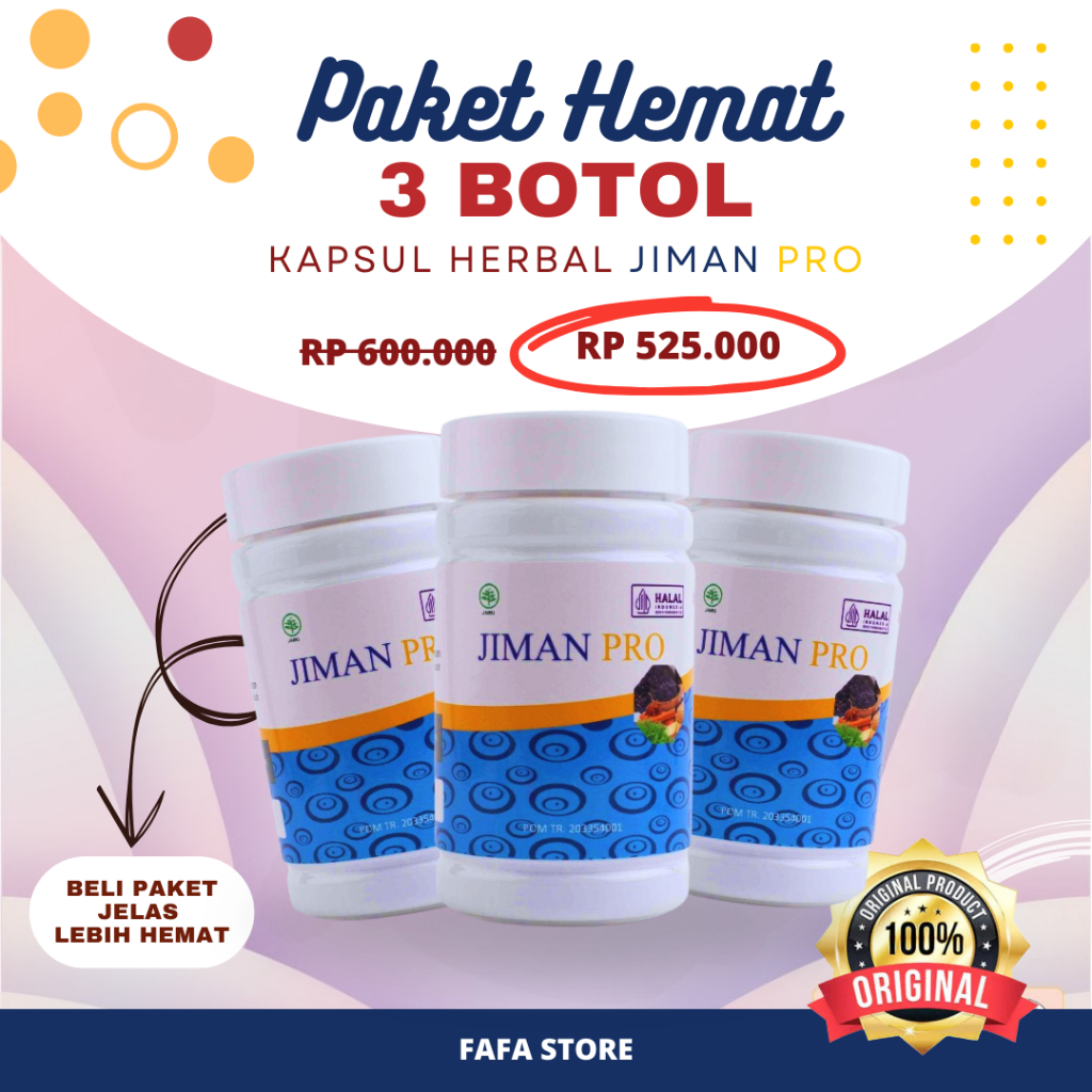 BELI 3 BOTOL LEBIH HEMAT JAMU KAPSUL JIMAN PRO