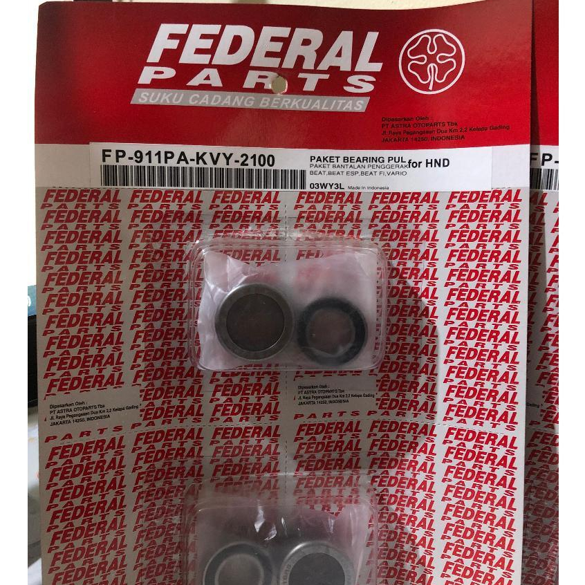 BEARING PULLY SET FEDERAL VARIO BEAT KARBU SCOOPY SPACY ORIGINAL FEDERAL - KVY