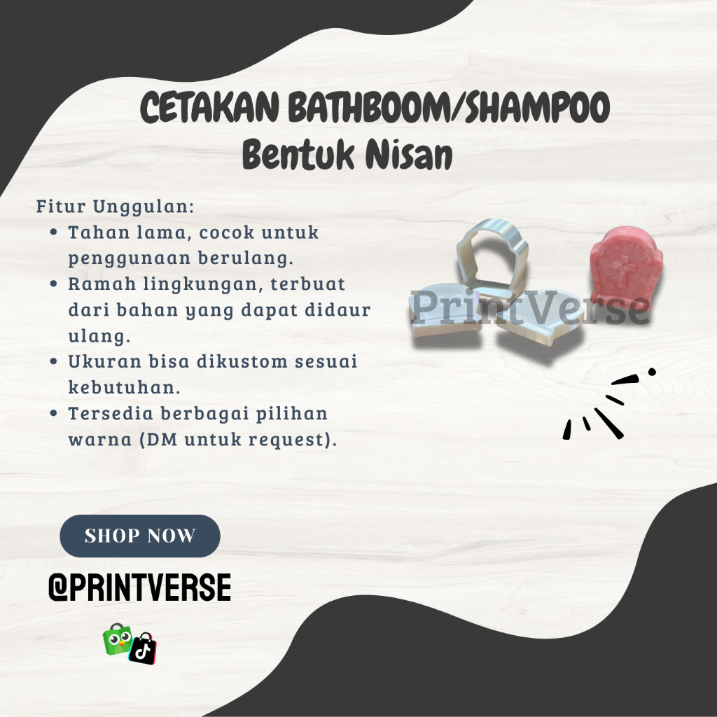 Cetakan Shampoo Bar Mold / Cetakan Bath Bomb Bentuk Nisan