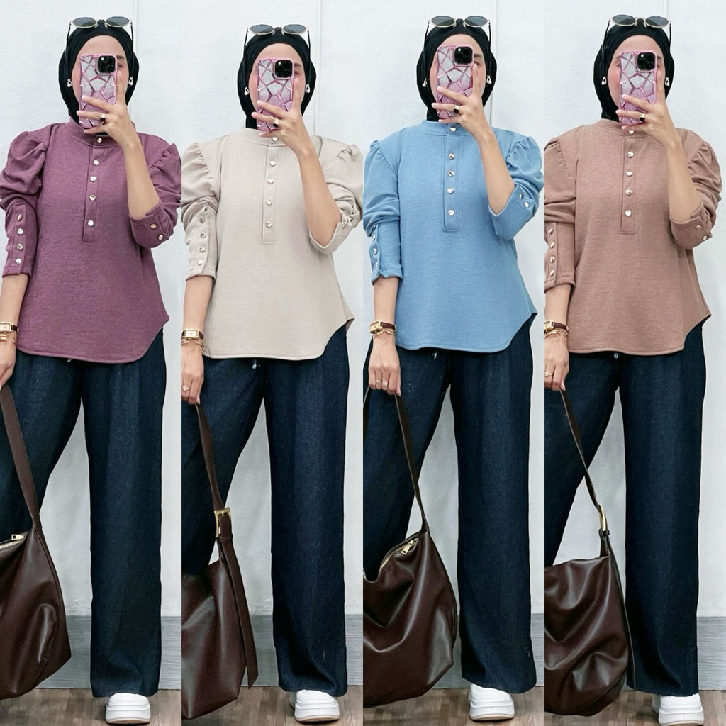 Ready Set Knit / Baju Knit Set Celana Jeans / COD