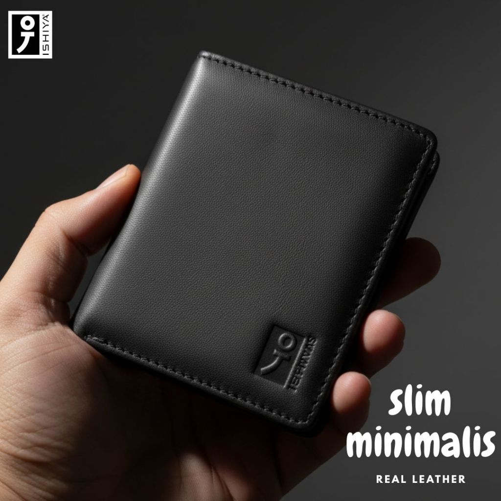 Dompet Pria Kulit Asli – Slim & Compact | Dompet Tipis Minimalis ISHIYA PETITE