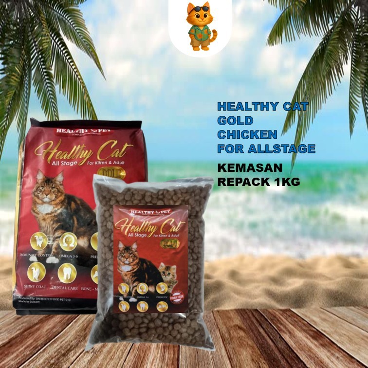 Makanan Kucing Healthy Pet All Stage 1kg Healthy Pet Gold