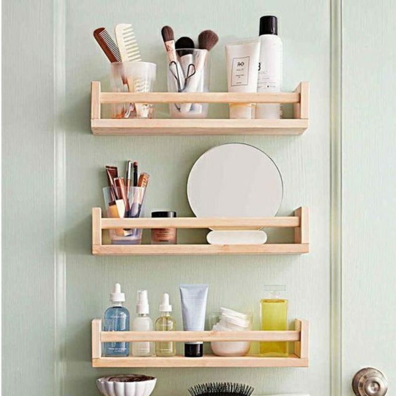 Rak Dinding Kayu Minimalis Rak Kayu Serbaguna Estetik Rak Dinding Kayu Minimalis Untuk Kamar Ruang T