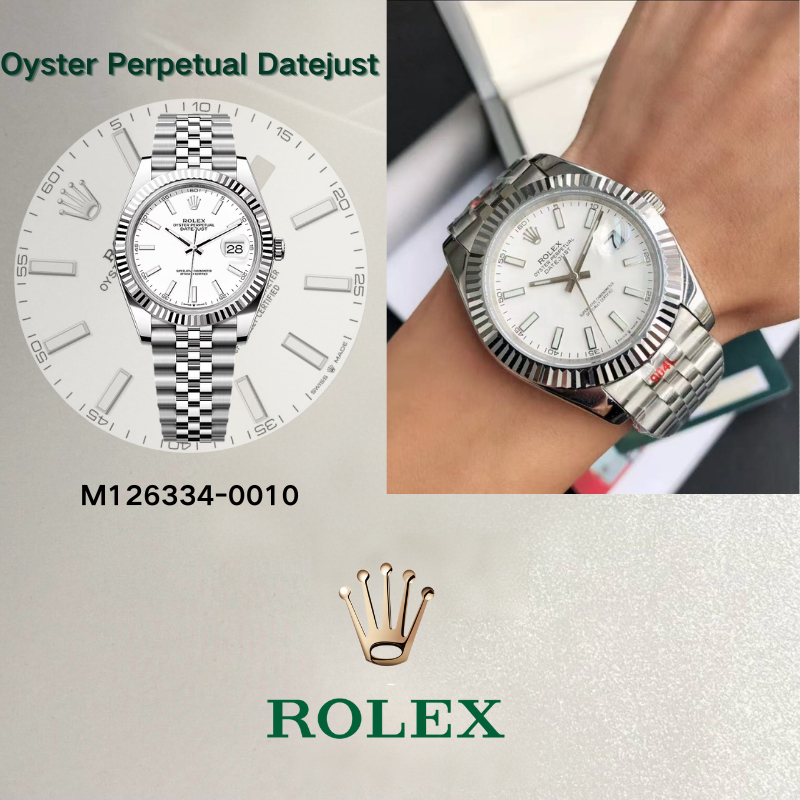 (100% ASLI Rolex) COD Baru Rolex INCLUDE BOX M126334-0010 Jam Tangan Pria Seri Datejust Dial Putih41