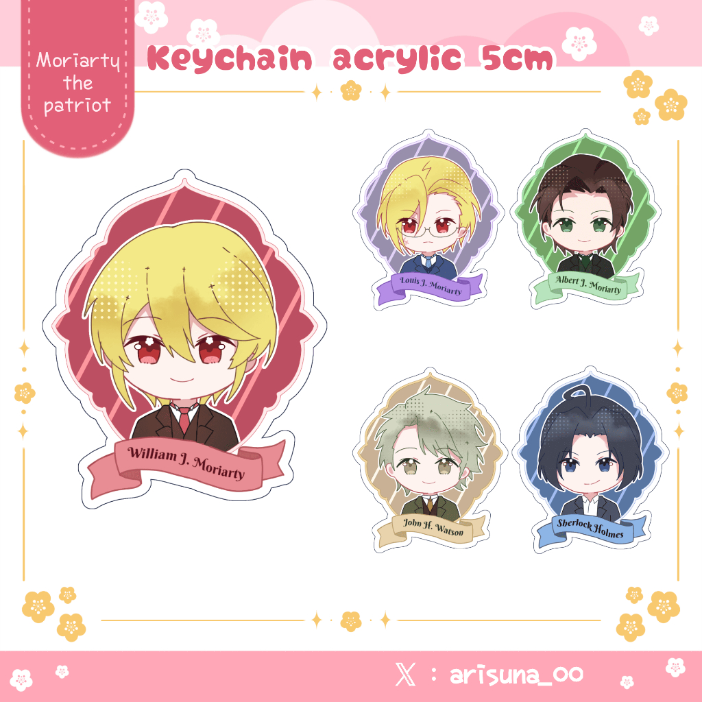 Fanmerch Moriarty the Patriot Keychain acrylic strap phone