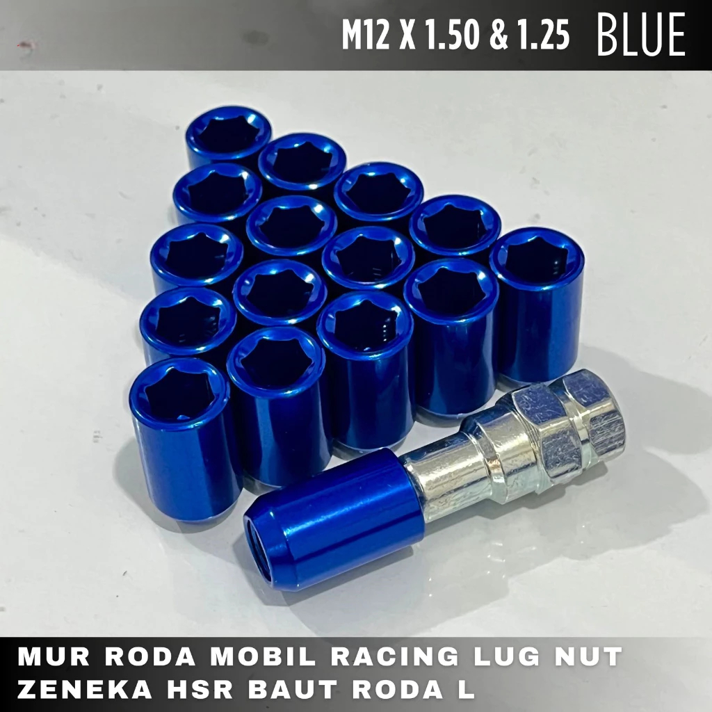 Mur roda mobil racing keren lug nut seneka 1.50mm & 1.25mm mur roda variasi