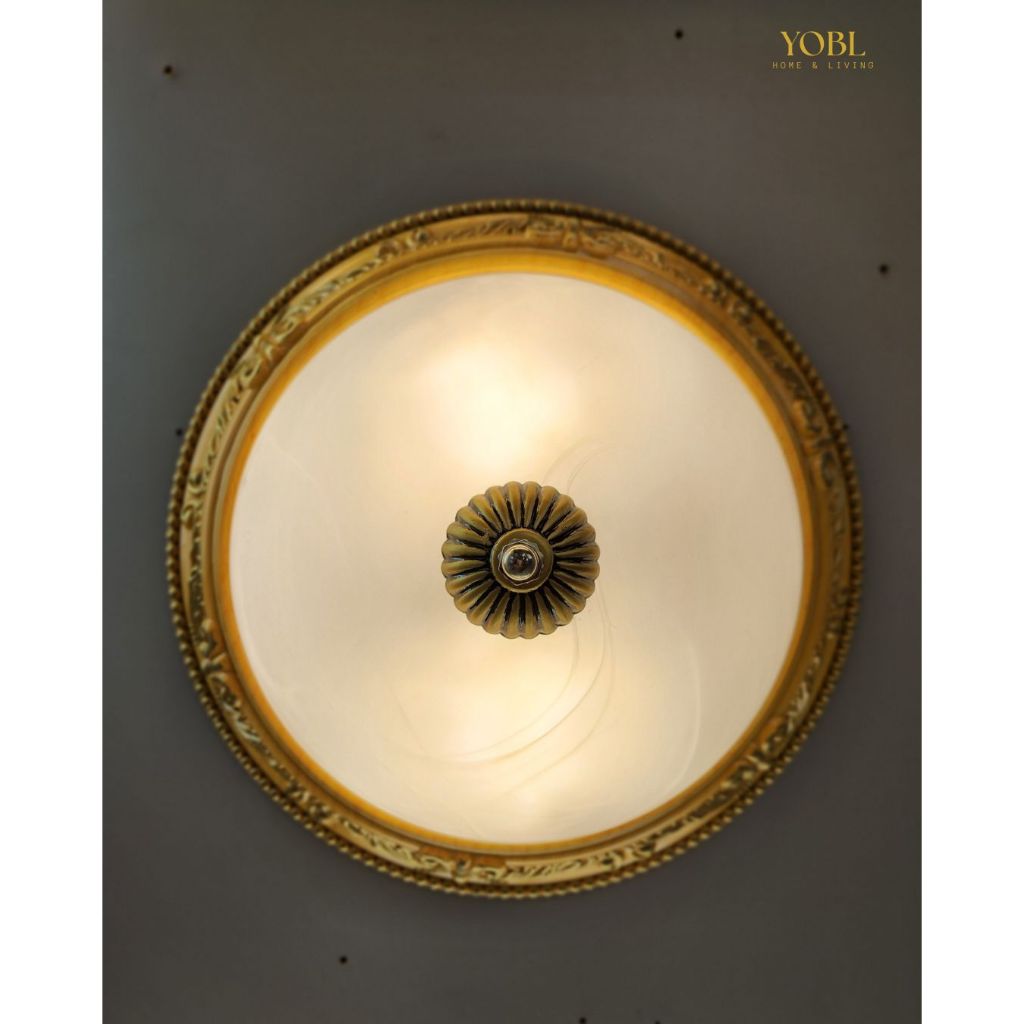 Lampu Hias Plafon Klasik Bulat Gold