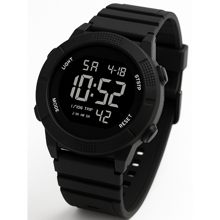 Jam Tangan Digital Pria 46mm Anti Air Karet