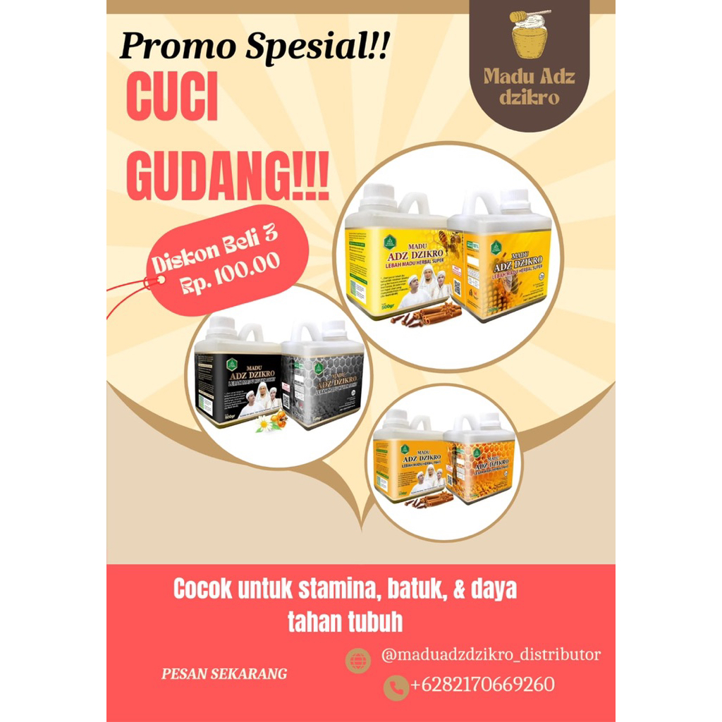 PROMO Cuci Gudang  Madu adz dzikro