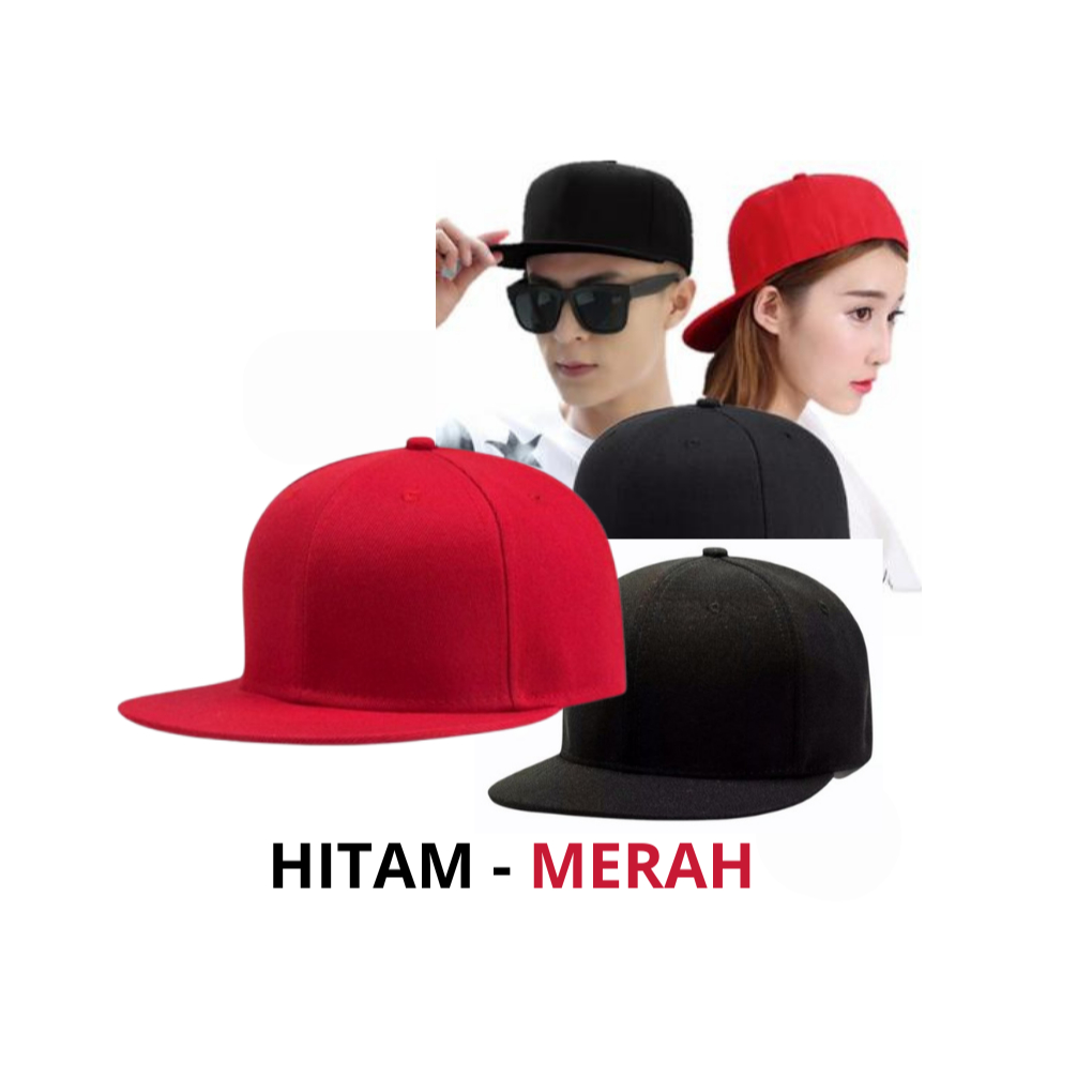 SANTAI Topi Snapback Polos Snapback Hat Snap back Pria Wanita Unisex