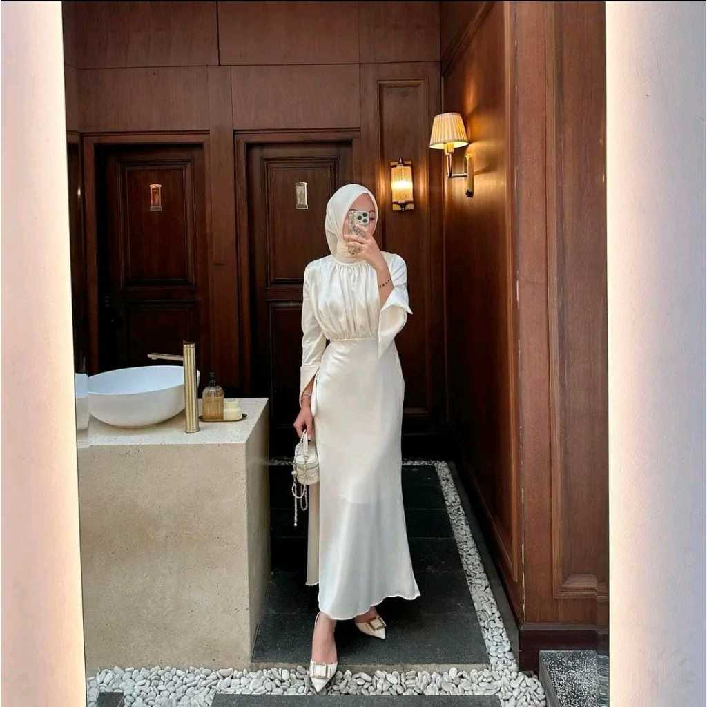 Zemira Gamis Lebaran Satin Velvet Premium Dress