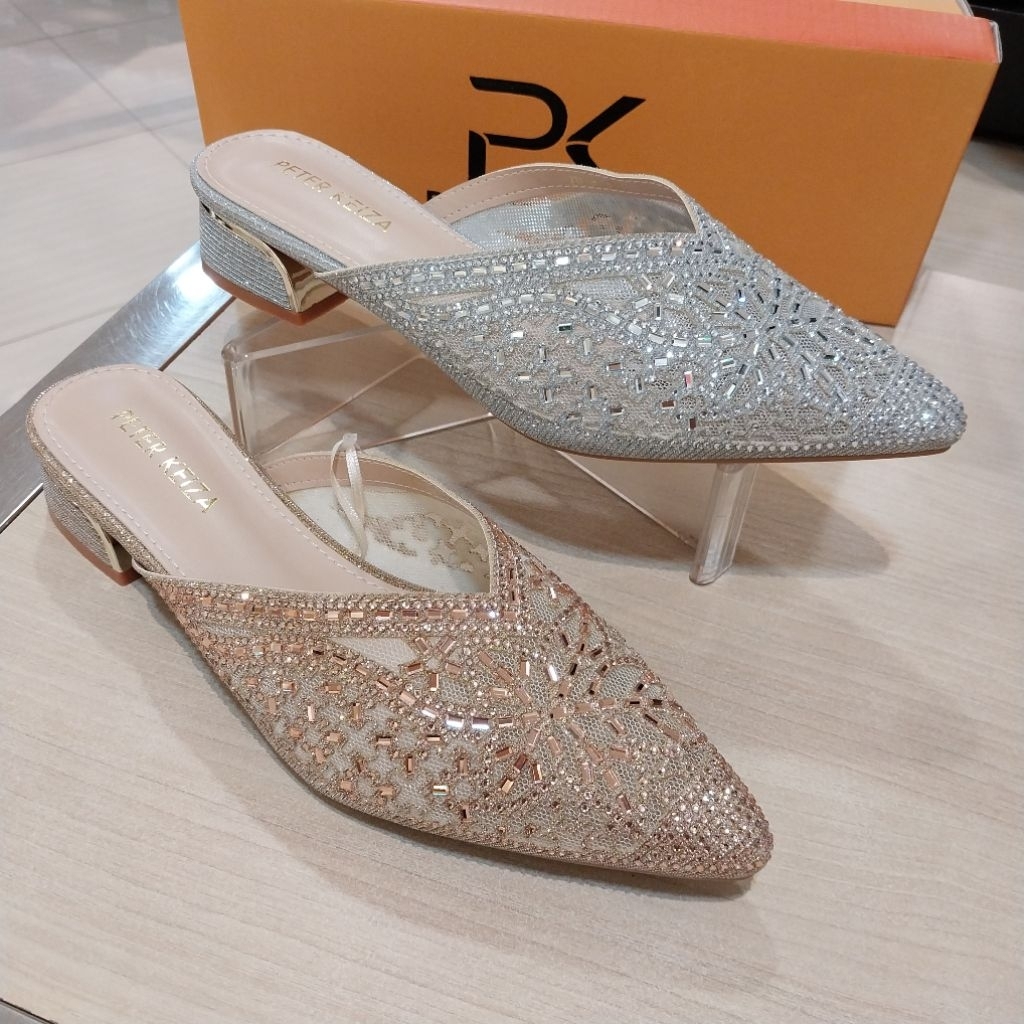 PETER KEIZA‼️sepatu selop wanita pesta heels 3cm original