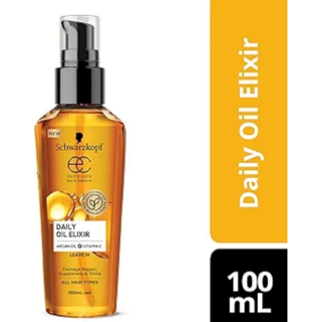 SCHWARZKOPF EXTRA CARE HAIR REPAIR DAILY OIL ELIXIR 100ML | SERUM MINYAK RAMBUT