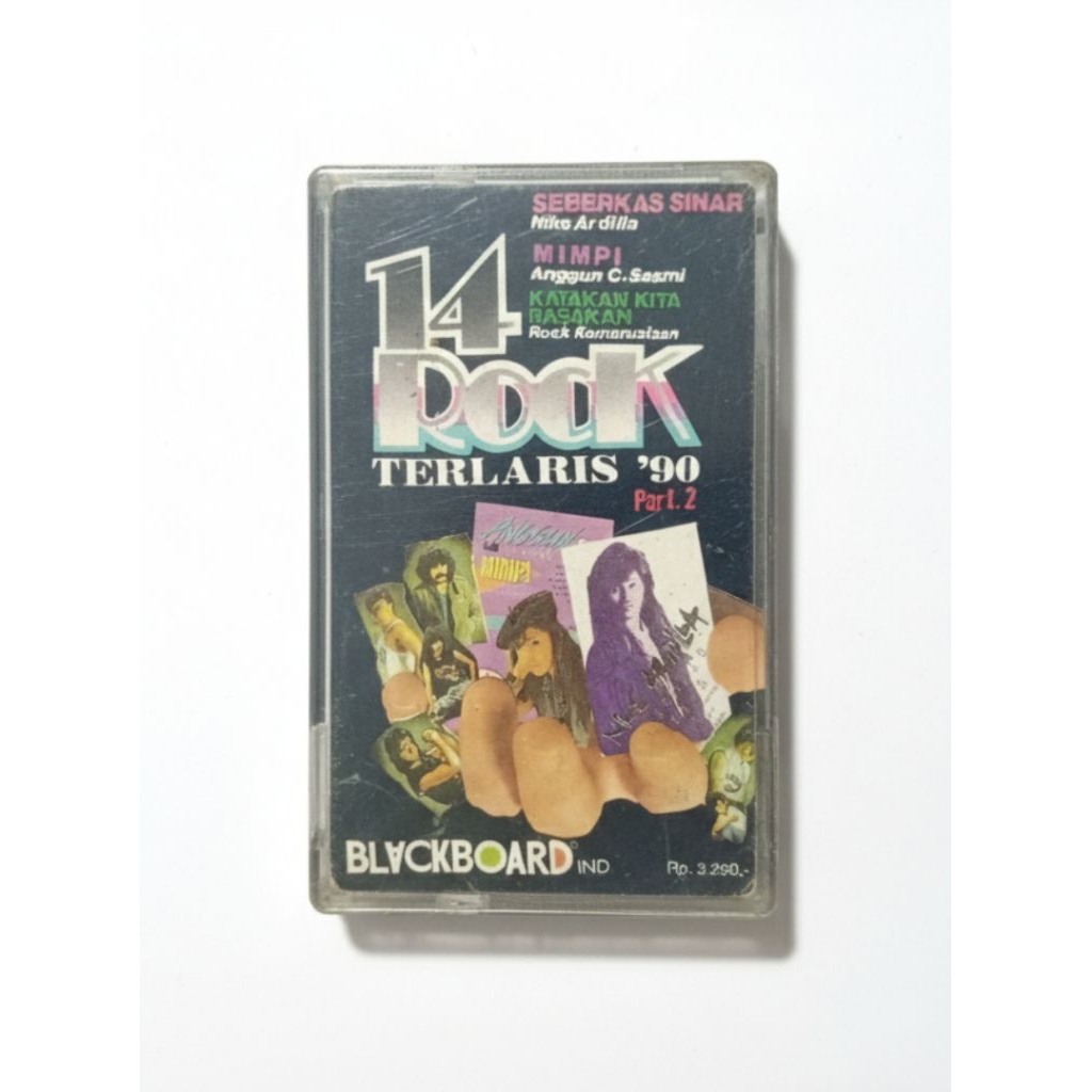 Kaset 14 Rock Terlaris 90 Part 2 / Nike Ardilla, Iwan Fals,Anggun C Sasmi (Bagus)