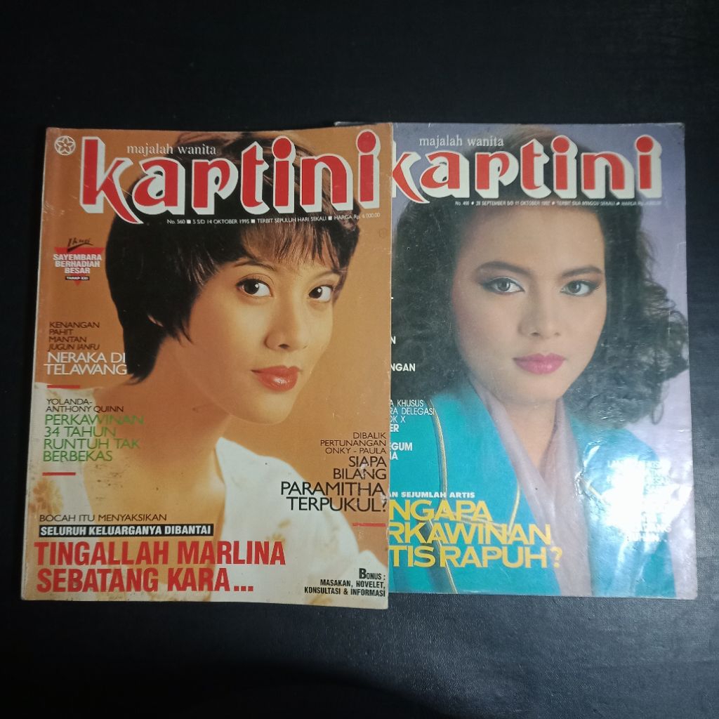 Majalah Wanita Kartini Edisi Tahun 1992 & 1995