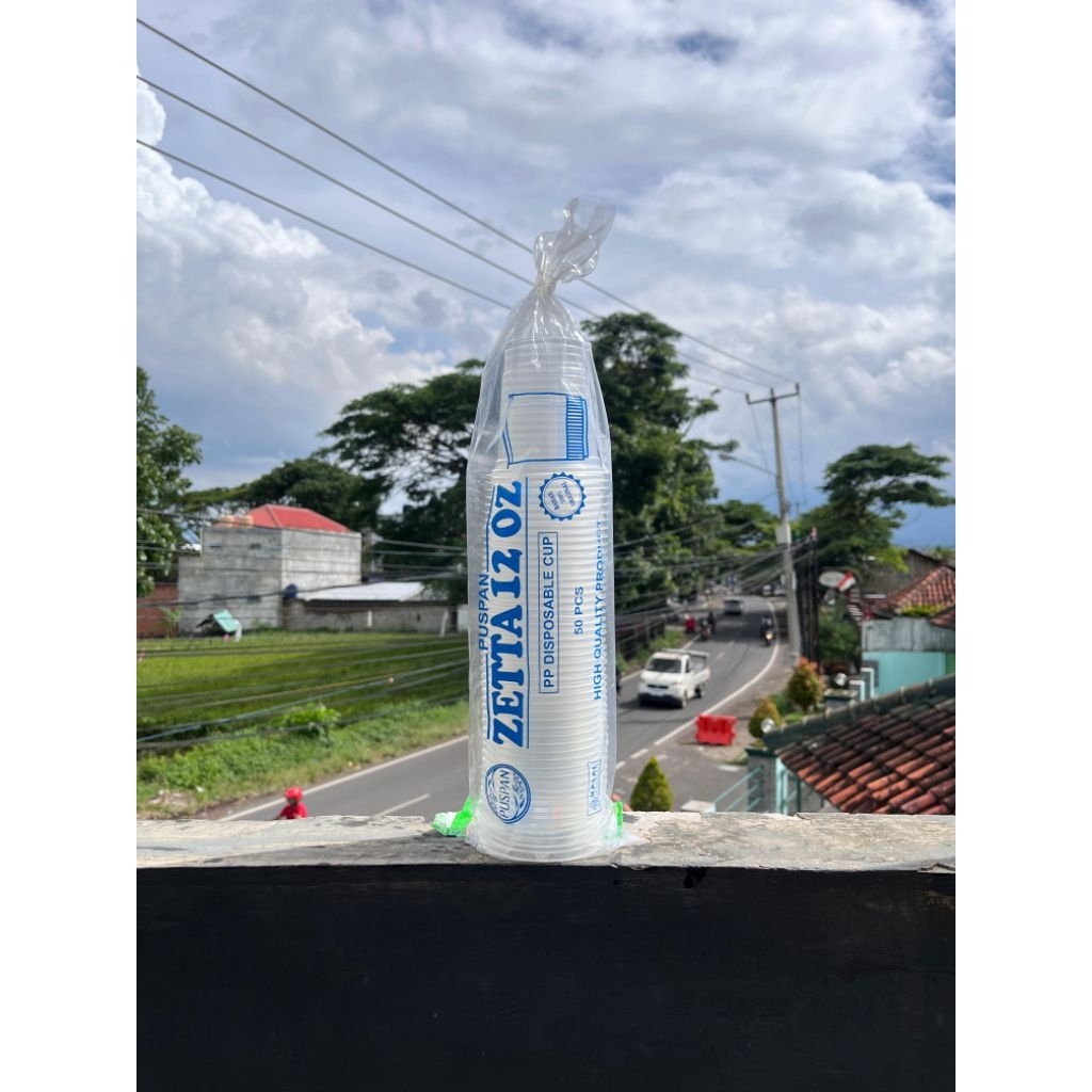 Cup Plastik Zetta Puspan 12 OZ