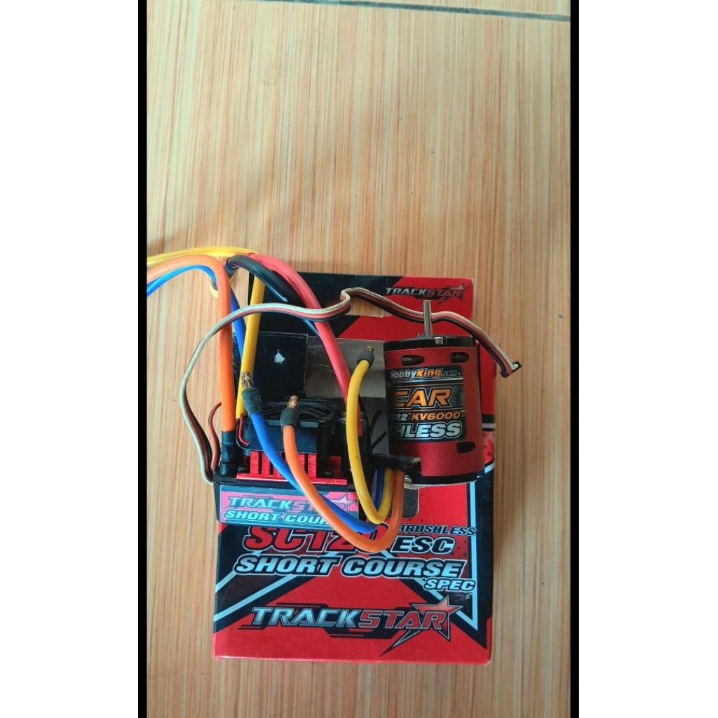 Combo brushless rc car Esc trackstar 120a motor brushless sensored 6000kv
