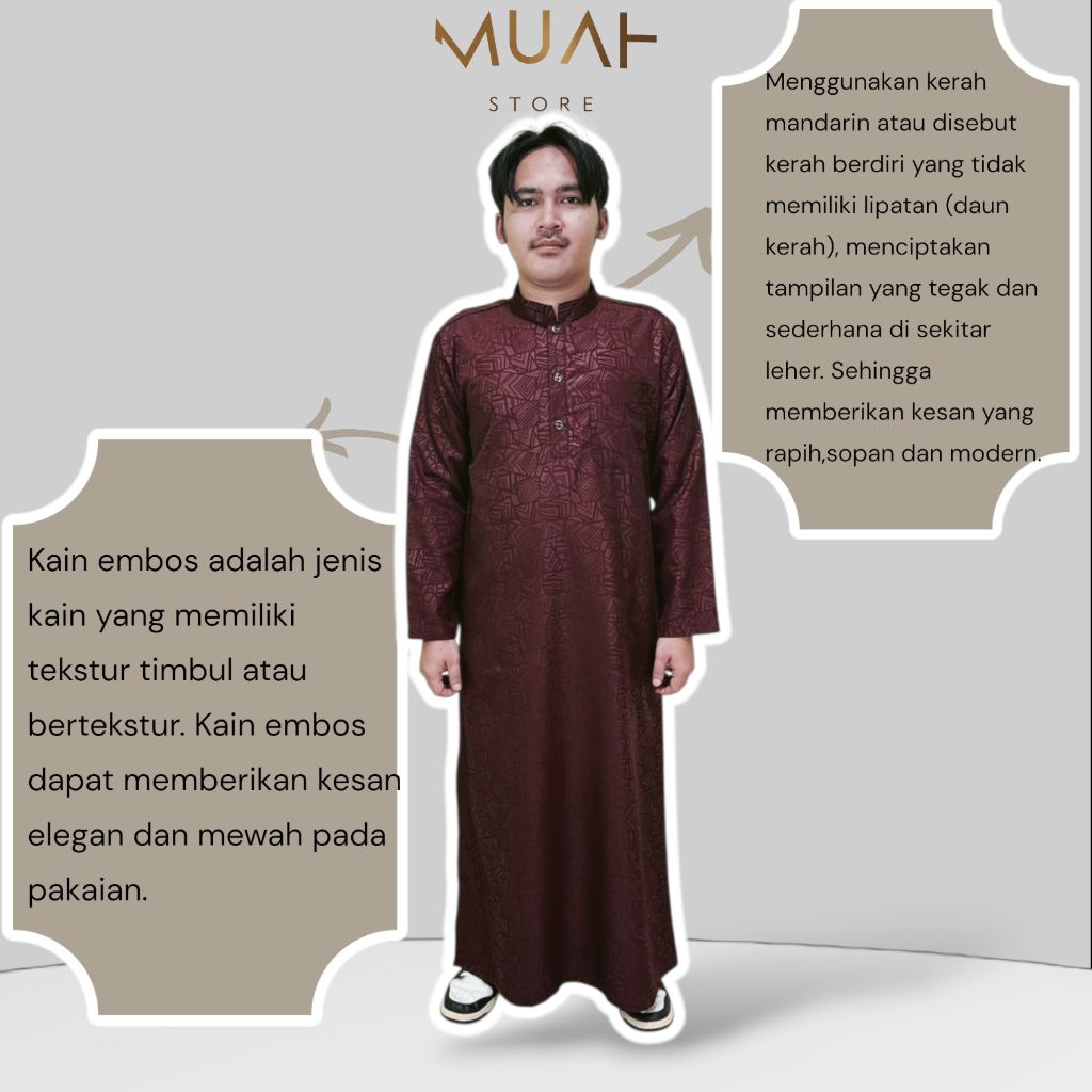 MUAHstore Jubah Emboss Jubah Sultan Jubah Alharomain Gamis Sultan Gamis Pria
