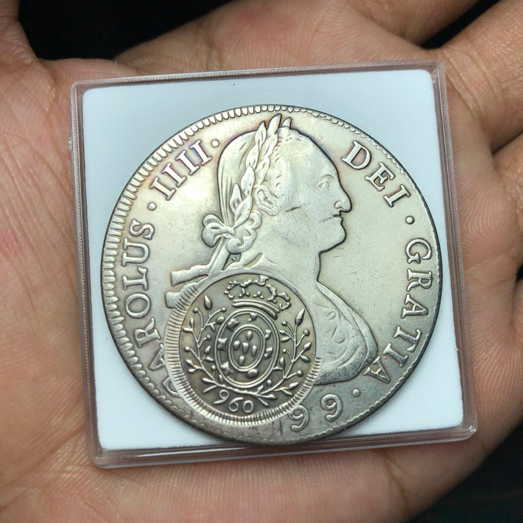 Koin Carolus IV Tahun 1799 dengan Cap