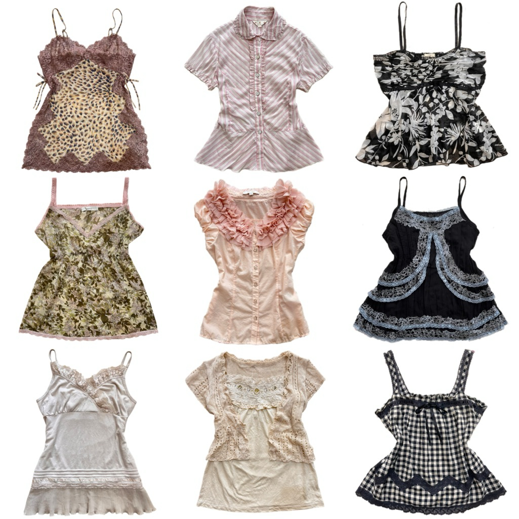 Batch 8 || Vintage 2000s Grunge Gothic Polkadot Milkmaid Coquette Morikei y2k Coquette Polkadot Kore