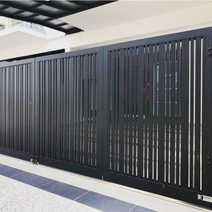 pintu garasi lipat sleding ke dalam minimalis bahan besi galvanis anti karat paling murah