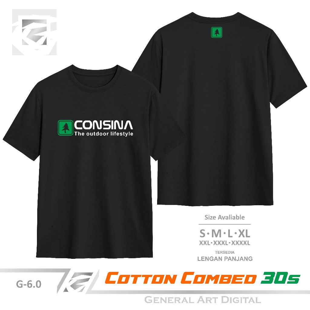 Baju Kaos Outdoor Consina T-Shirt pria wanita kaos Logo Consina