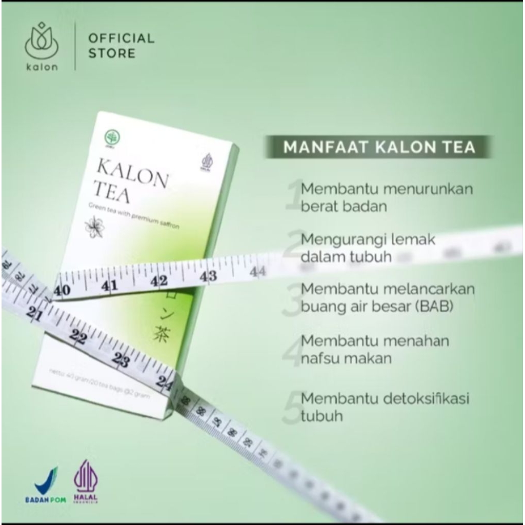 Kalon Teh Hijau Premium Saffron Green Tea - Minuman Kalon Tea