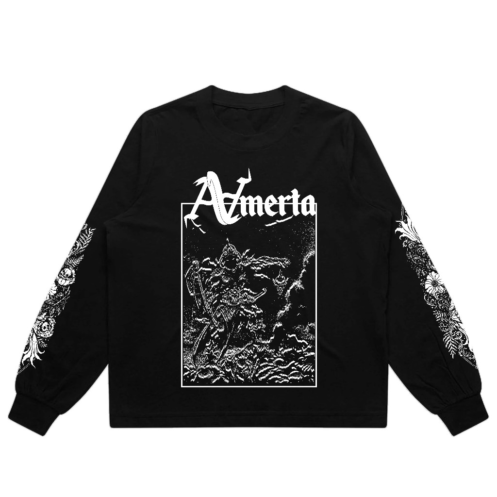 Amerta Longsleeve 20s Oversize Revenge Is Mine Unisex Laki Laki Wanita Dark Metal LS Kaos Lengan Pan