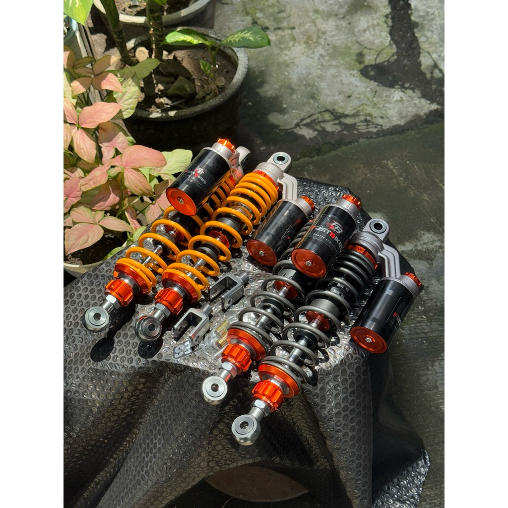 (BISA COD) Shock belakang skok belakang rx king supra NMAX PCX SHOCK BELAKANG COPY KTC KUNING TITANI