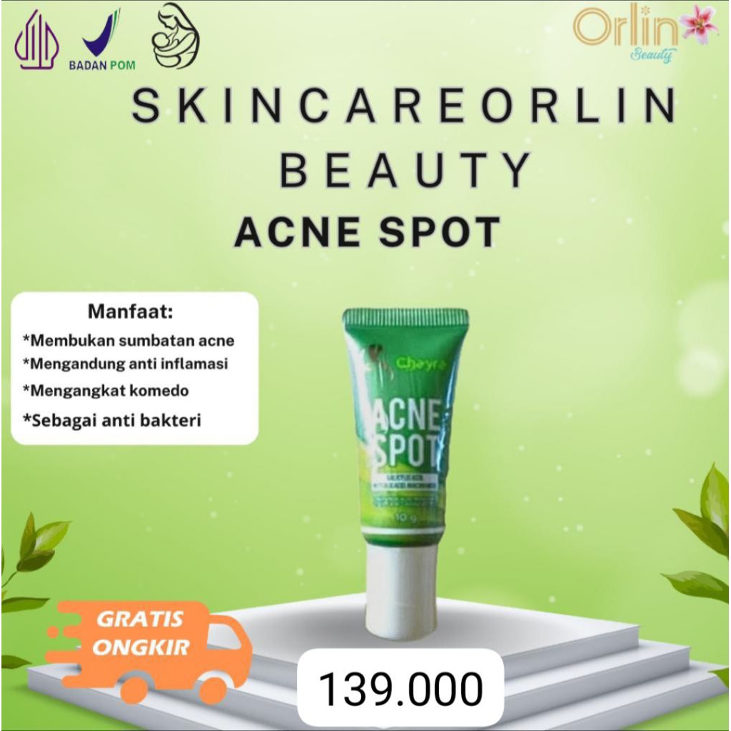 CREAM TOTOL ACNE SPOT BY ORLIN BEAUTY PENYEMBUH BERUNTUSAN MILIA