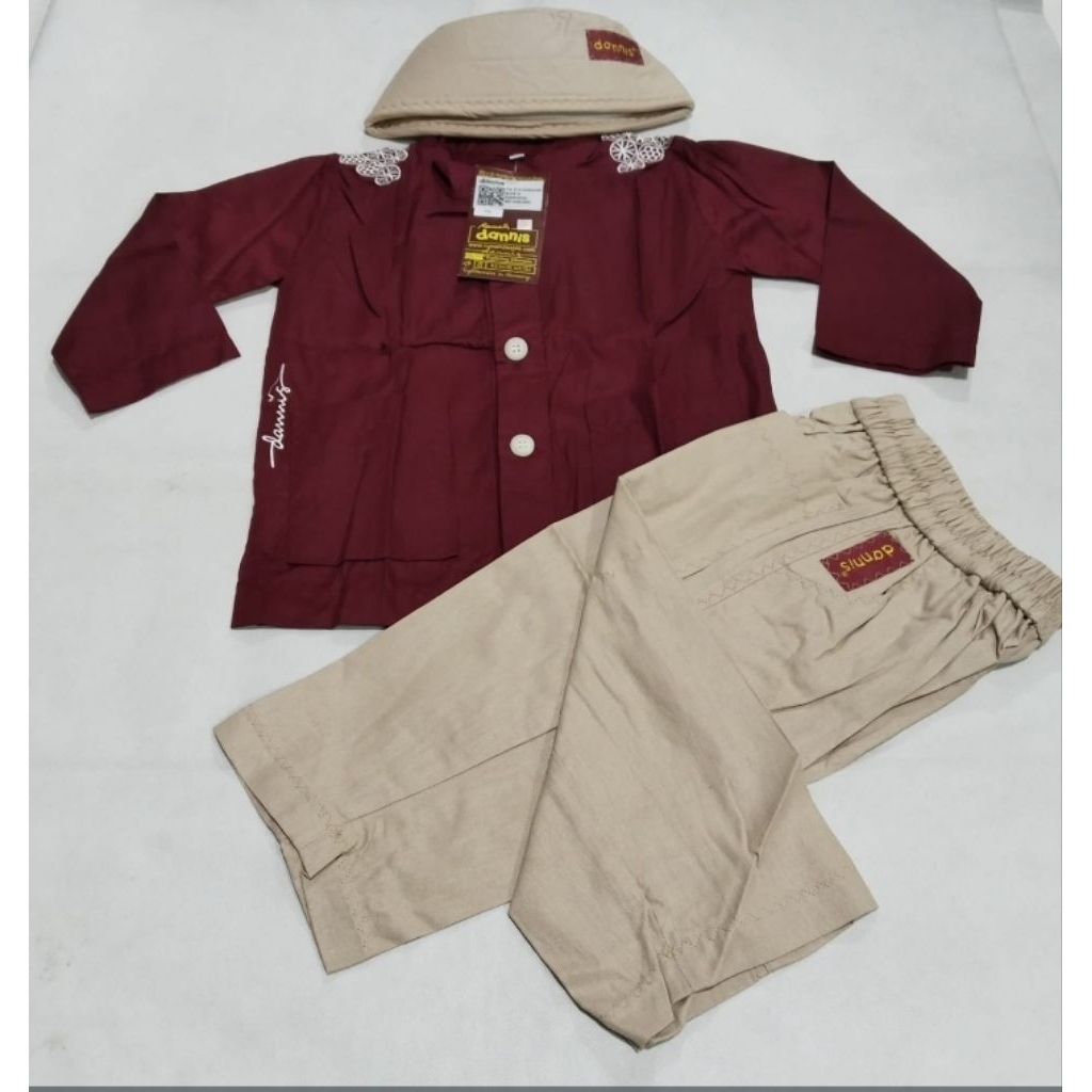 Muslim anak laki2 dannis,d'Kingdom,UK.no.0,4.6.10,11,warna maroon,promo