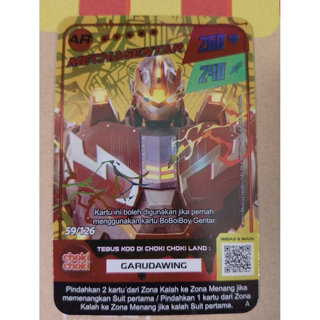Monsta Galaxy Card Boboiboy Kartu emas SR dan AR