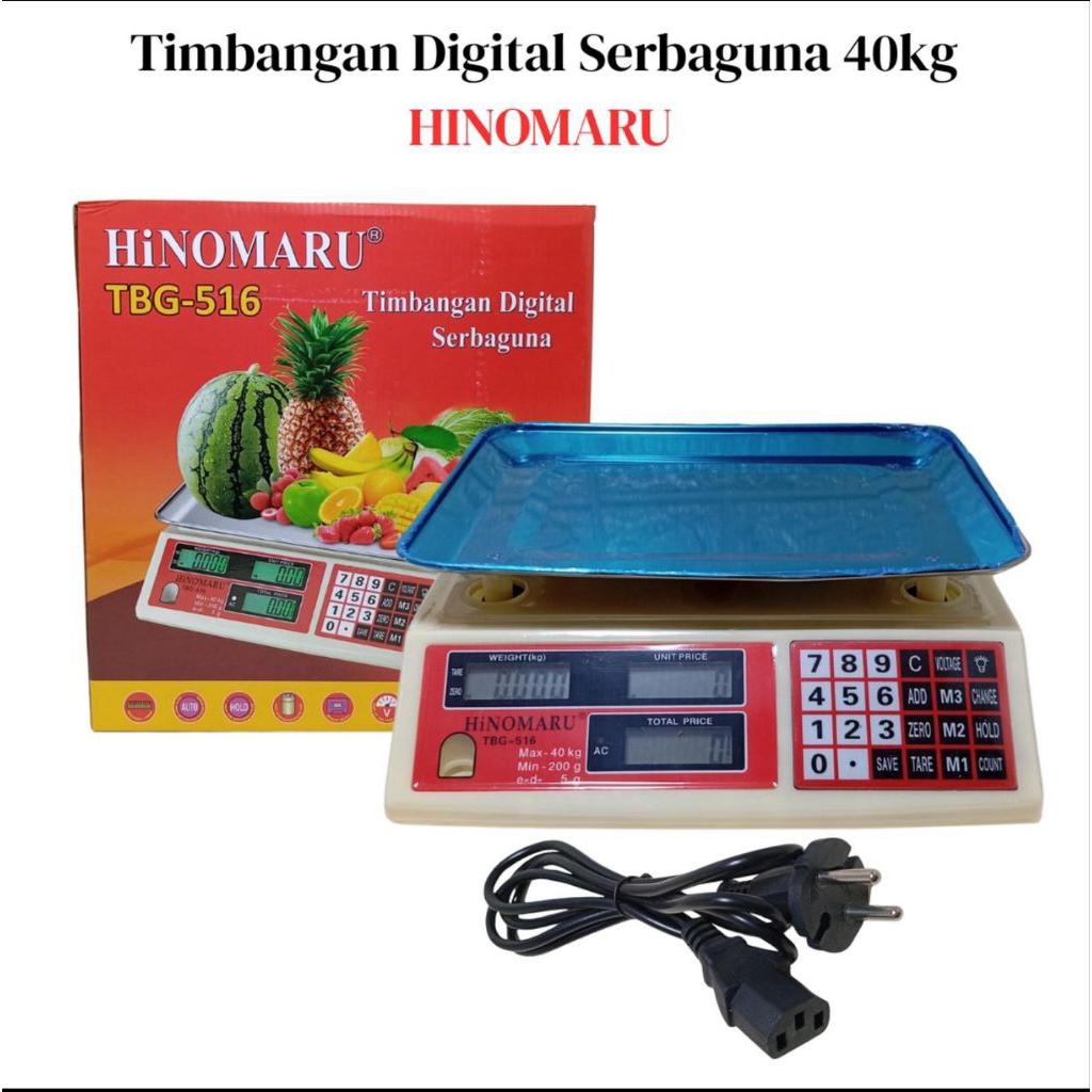 HINOMARU ELECTRONIC SCALE TBG-516 TIMBANGAN DIGITAL SERBAGUNA