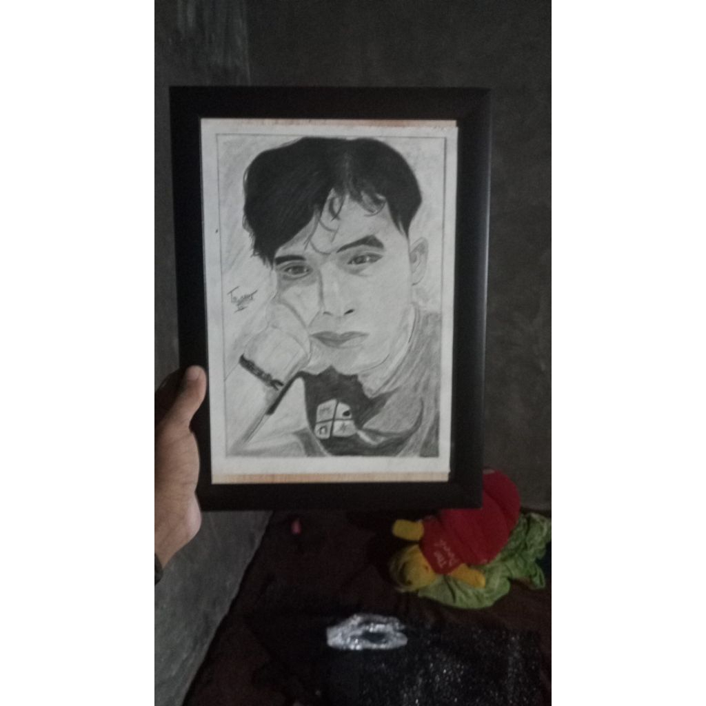 [Bisa COD]Lukisan custom wajah]Lukisan Murah]Lukisan realis]Sketsa wajah