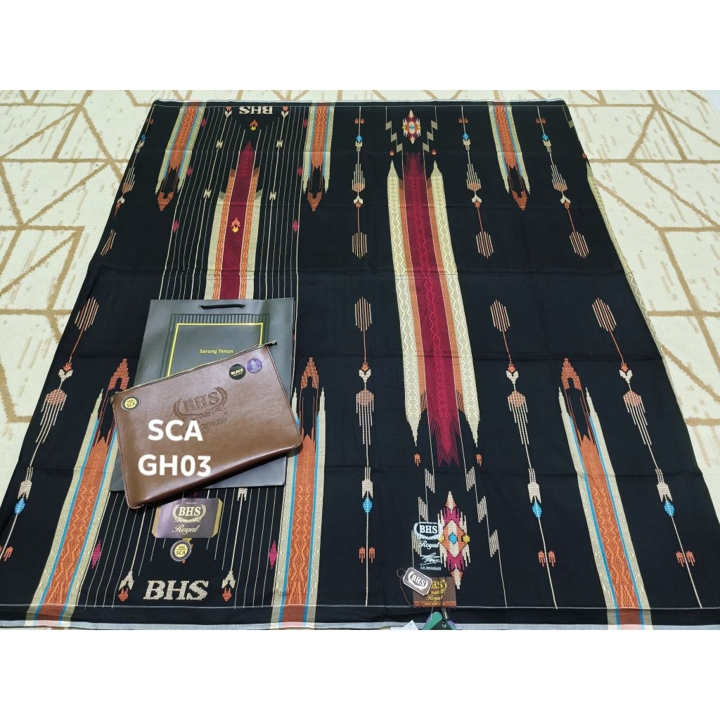 SARUNG BHS STC SCA ROYAL GOLD HITAM LIMITED EDITION