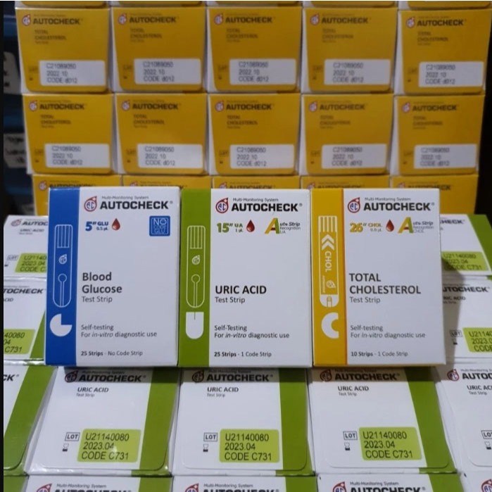 Paket Autocheck kolesterol cholesterol stick '20 Pcs ldl hdl