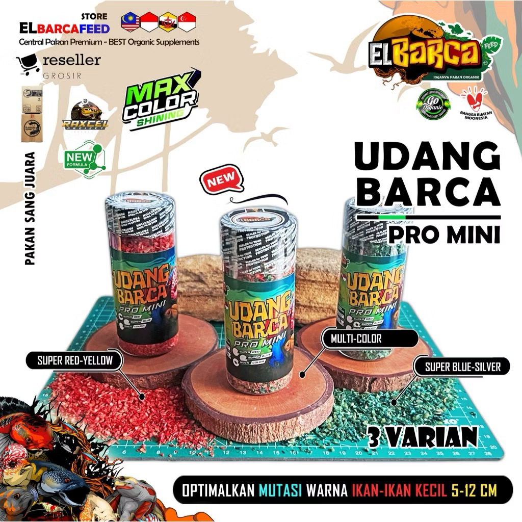 Udang Barca Kering Mini Pro ukuran 0,5 cm untuk Channa under 10 cm