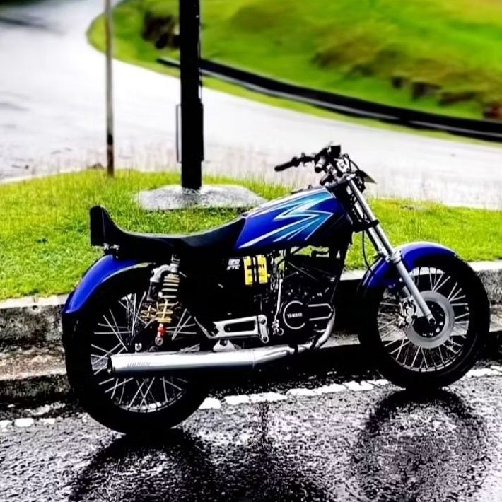 STRIPING ORI YAMAHA RX KING TAHUN 2003 FUL SET AL VARIASI BIRU ORENGE HIJAU STRIPING YAMAHA RX KING