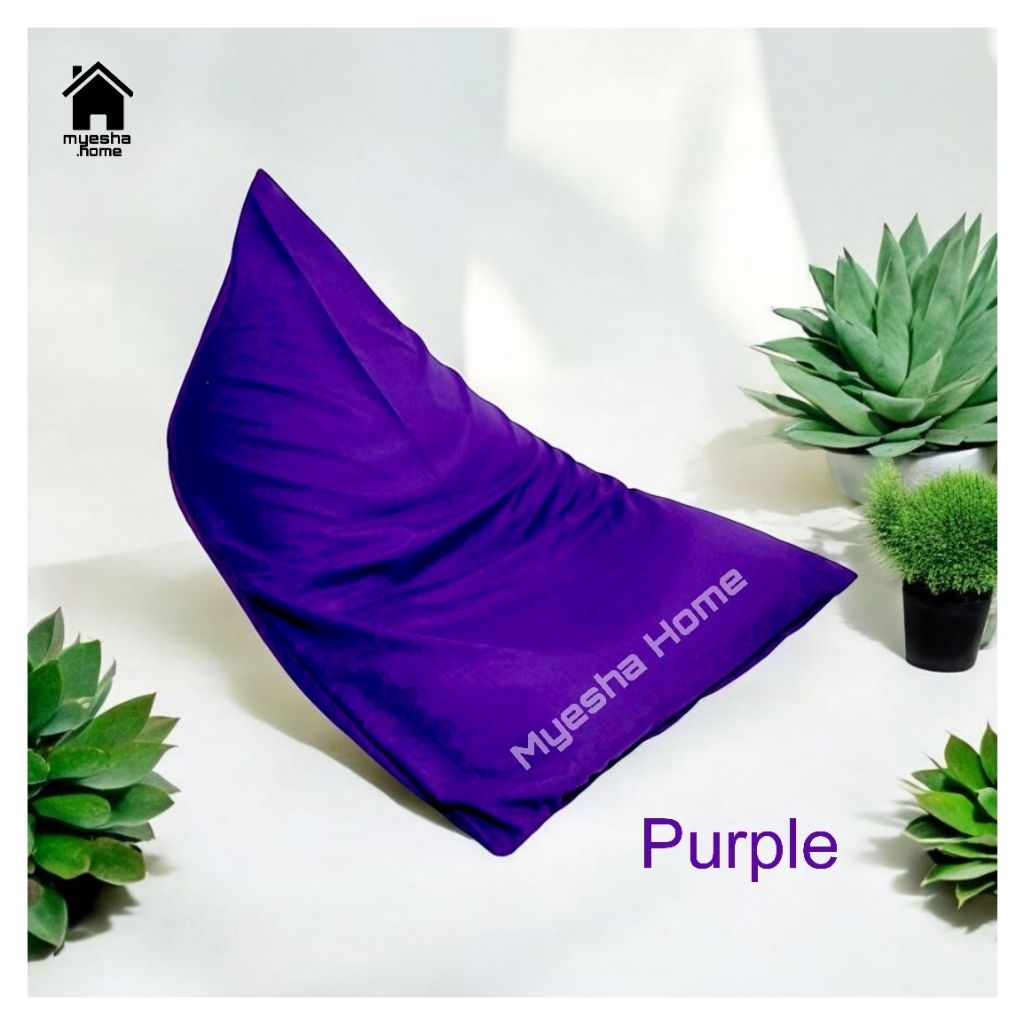 Cover Sofa Bean Bag Triangel Warna Ungu / Sarung Sofa Bean Bag Triangel Violet